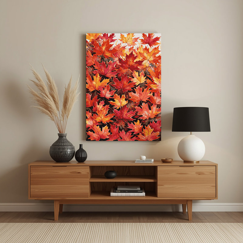 Aquarelle botanique 51, art mural en métal rouge, H 24 po x l 20 po