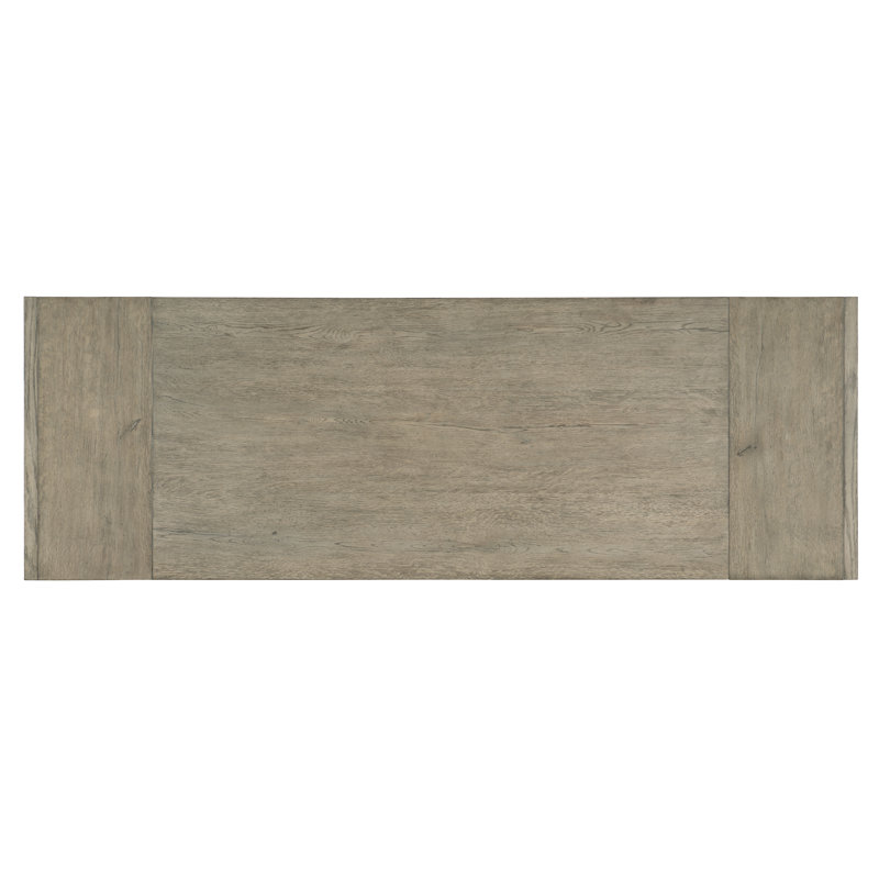Gray Oak Veneer Extendable Counter Height Dining Table