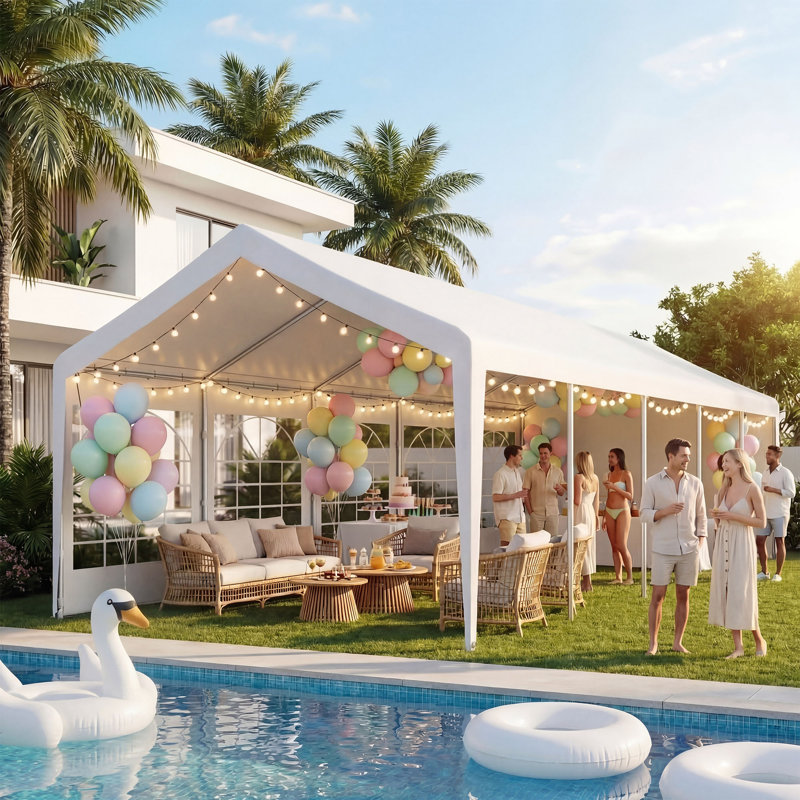10' x 30' Heavy-Duty Party Tent, Waterproof Event Shelter with Removable Sidewalls, 10' x 30'