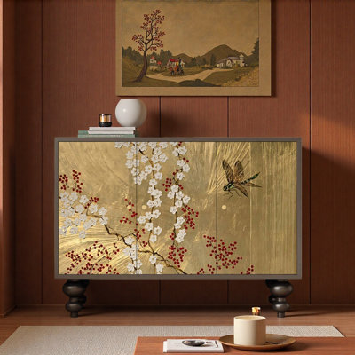 Chinese Retro Luxury Entryway Storage Cabinet