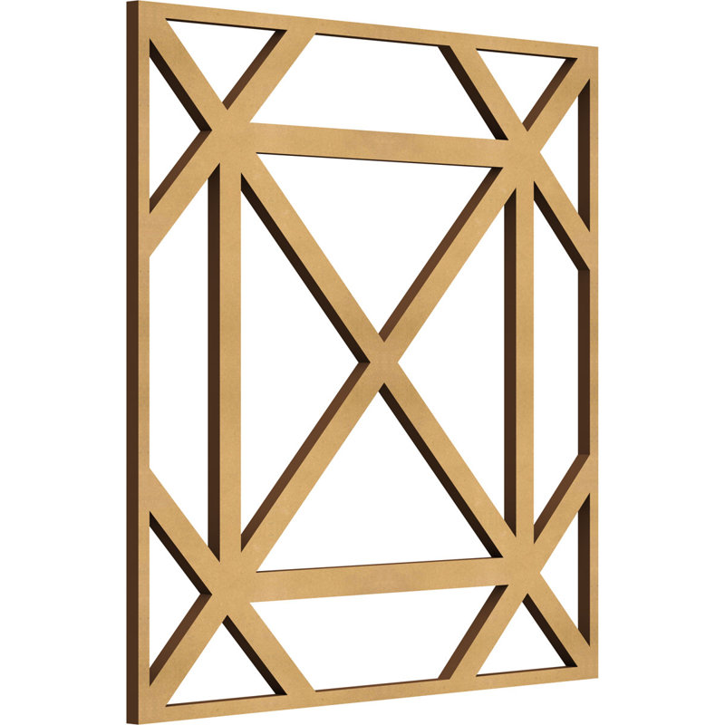 Panneaux muraux décoratifs en bois Buxton, Qualité de peinture (bois), H 11 3/8 po x l 11 3/8 po x P 3/8 po