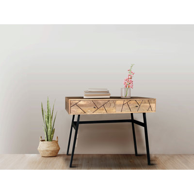 Saul 100cm Solid Wood Console Table