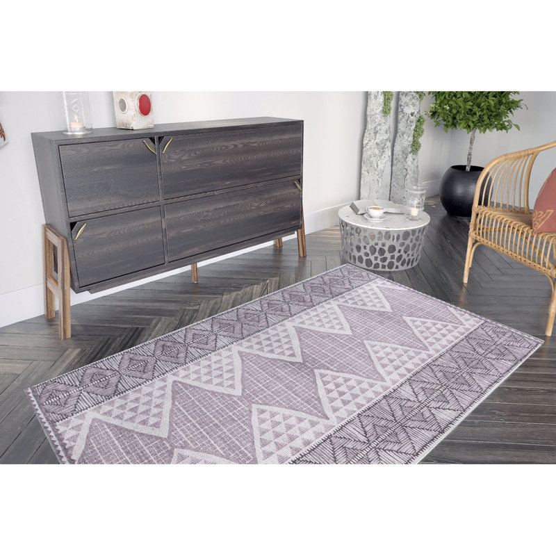 Luxurious Machine Washable Area Rug, 4.9 x 7.5 Feet, 100% Polyester, 1850 g/m², Pile Height: 0.2 inches | Eco-Friendly Recycled Poly Cotton Backing | Perfect for Living Room & Bedroom, Soft and Durable Design