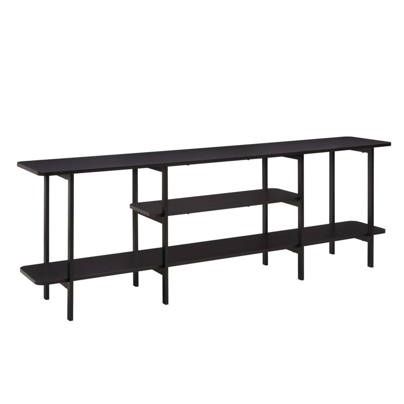 Celine 71" Console Table In Black (3Shelf), Black
