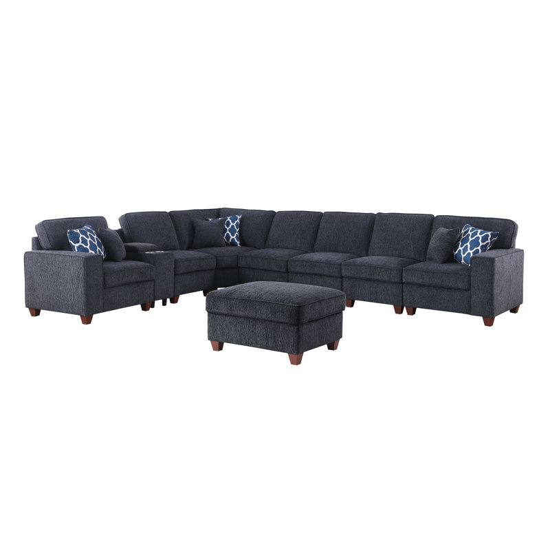 Henry Chenille Upholstered Sofa, Dark Gray Chenille