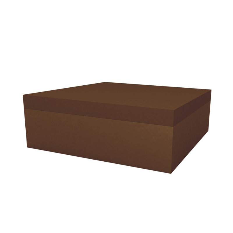Jut Outdoor Ottoman with Cushion, Bronze