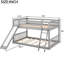 Lit superposé double avec glissière pliable et réversible Construction, lit gris Construction