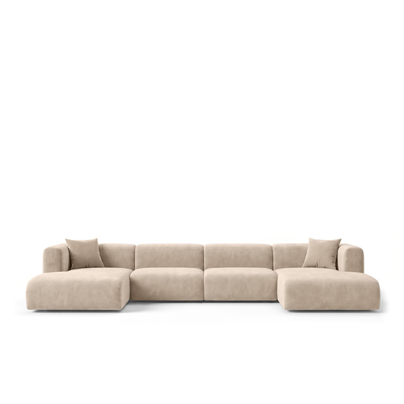 4 Seater Velvet Sofa & Chaise