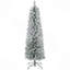 Arbre de Noël 5 pi avec 263 pointes enneigées, base en métal, arbre de Noël réaliste