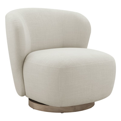 Fauteuil demi-tonneau pivotant rembourré Avalene