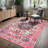 GLN Rugs Traditional Collection - Machine Washable Area Rug, Traditional Washable Rug, Non Slip Washable Rug, Low Pile Chenille Living Room Rug, Bedroom Rug, Kitchen Rug (Pink Rug)-861268746
