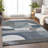Machine Washable Indoor/Outdoor Cinead ACN1667 Gray Rug-104373190