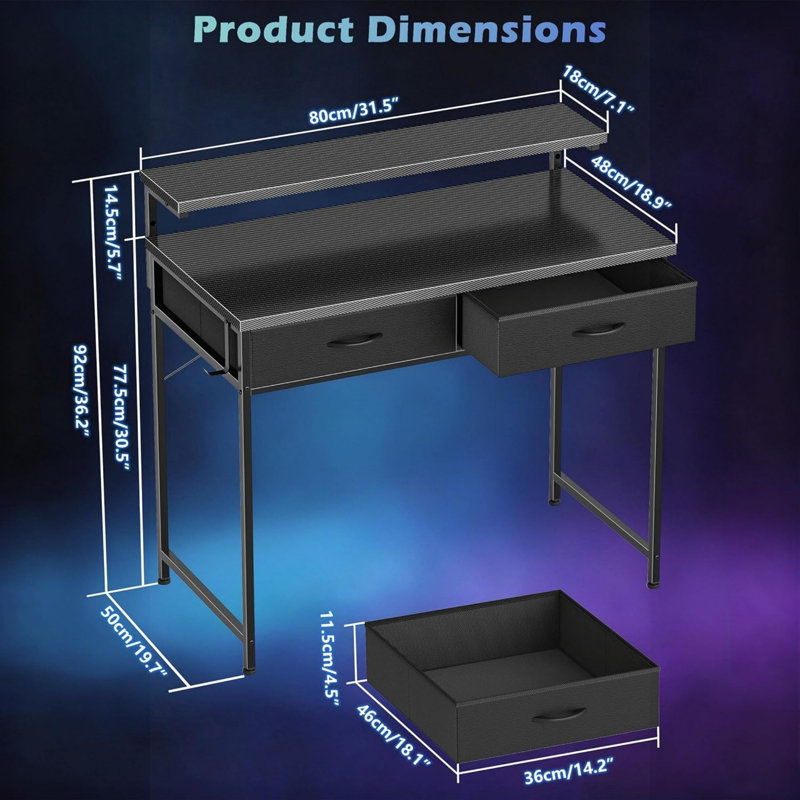 MDF Steel Computer Desk