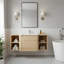 Meuble-lavabo mural avec lavabo en céramique blanche-1311486069