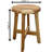 EcoDecors Shoji Teak Shower Stool 18" High Solid Teak Wood Shower Stool/Seat in Earthy Teak