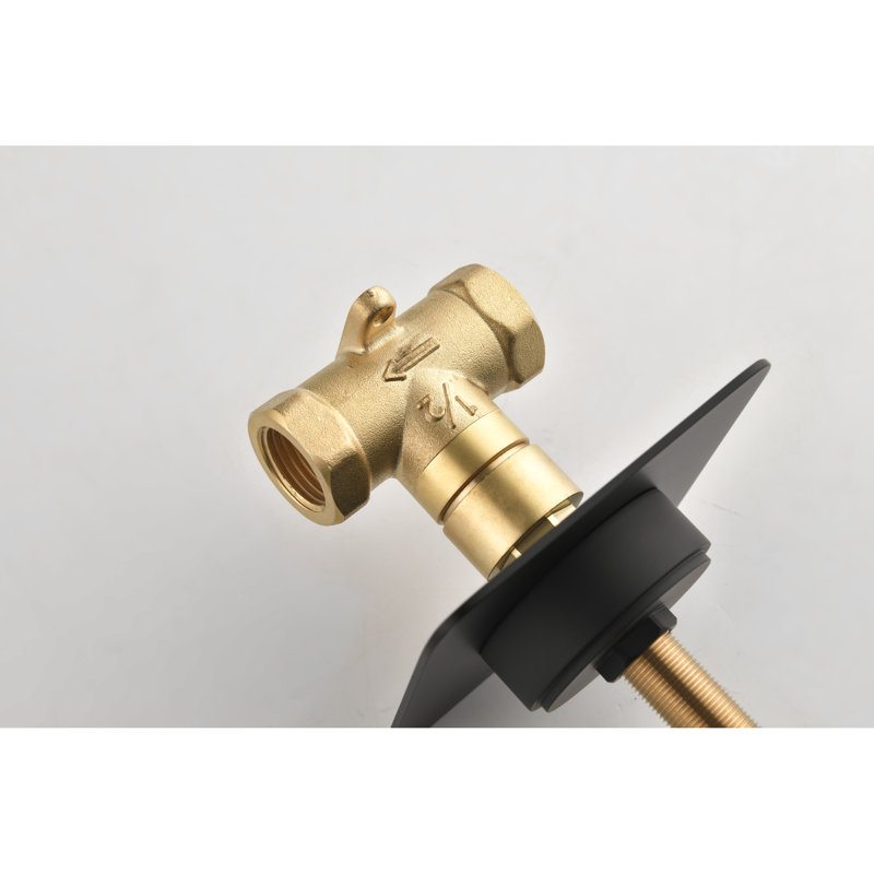 Valve de douche à contrôle de volume et de débit - poignée réglable en laiton de 3/4 po