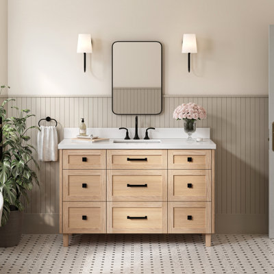 Meuble-lavabo simple en bois massif ARIEL Monroe