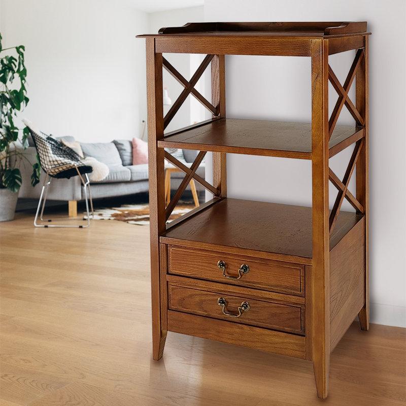 Trost Etagere Storage Bookcase, Brown