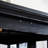 Black Glass Showcase With Adjustable Shelves, Elegant Metal Handles, And Lighting For Bedroom-118964465