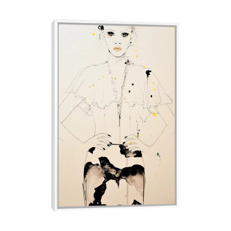 Seemingly by Leigh Viner - Painting on Canvas, White Framed Canvas, 66.04 cm H x 45.72 cm W