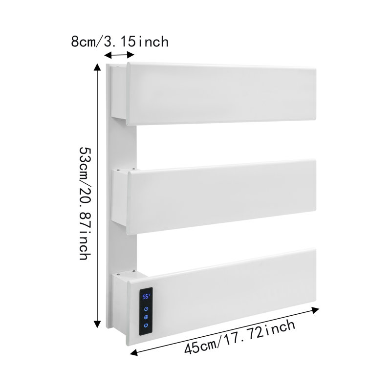 Chauffe-serviettes électrique mural Modern Minimalisme, Blanc