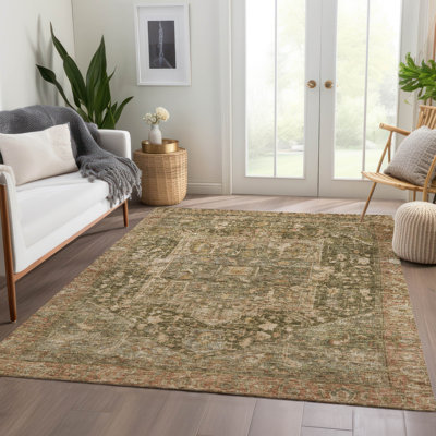 Tapis fougère intérieur / extérieur lavable à la machine Claudian ACN1240