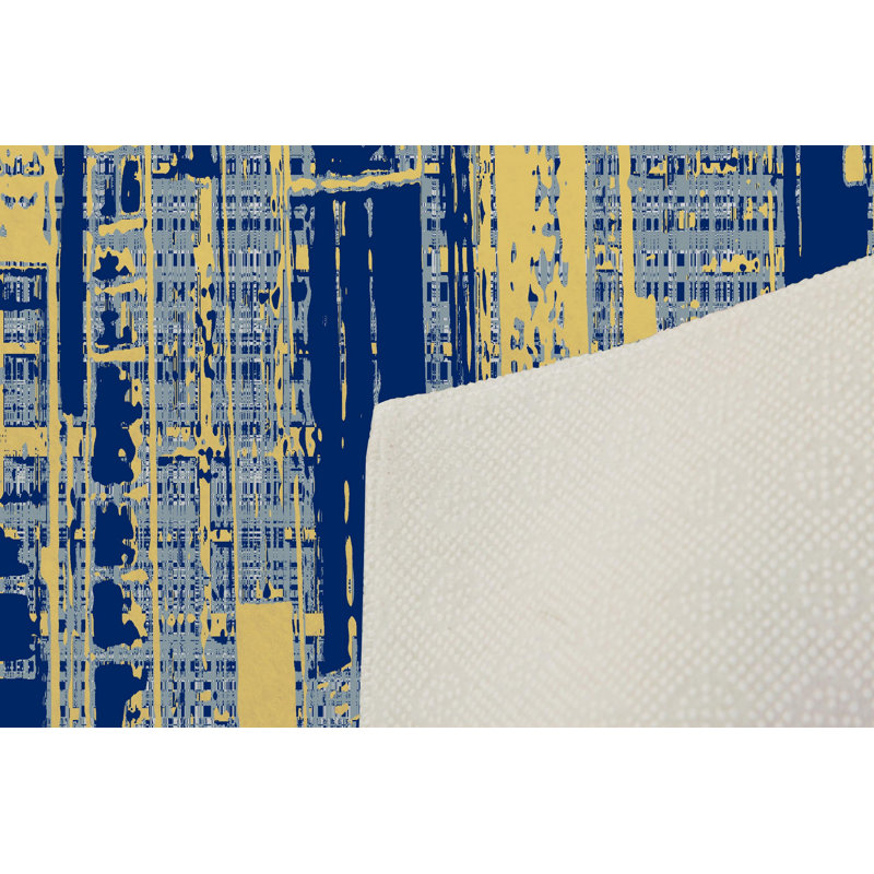 Luxurious Woven Carpet 5.2 x 7.5 ft, 100% Polyester, 0.4 in Pile Height | Antibacterial, Non-Slip PVC Dot Underside, Machine Washable | Elegant 3D Digital Print Design, Perfect for Living Room & Bedroom Décor