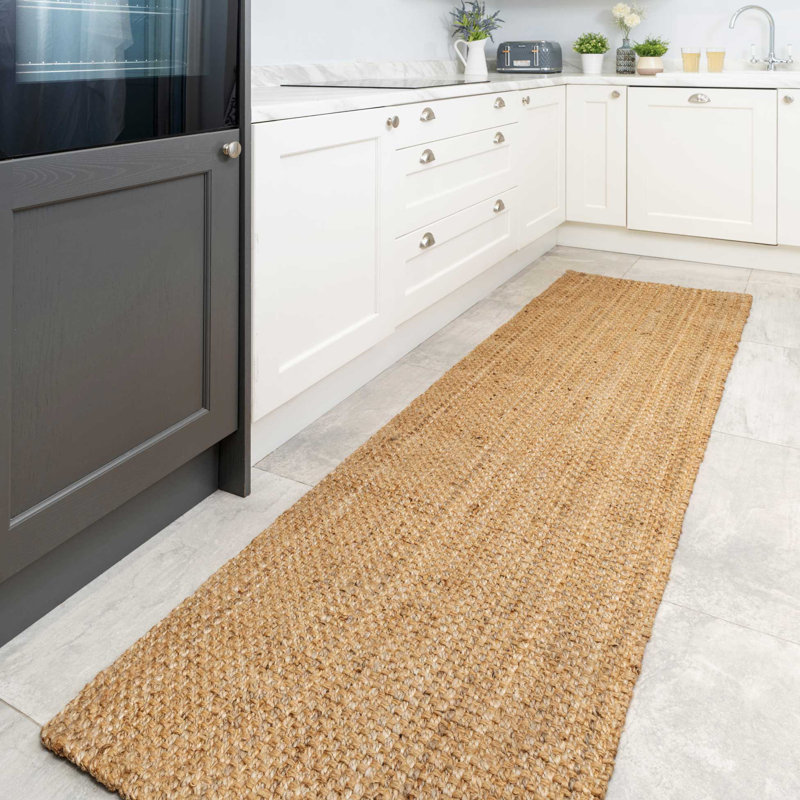 Handwoven Natural Brown Indoor Rug, Rectangle 200cm x 290cm