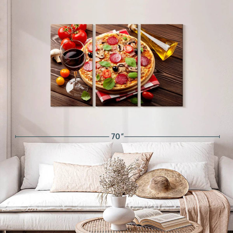 Yarlin Pizza Fresh From Oven, 28" H x 45" W