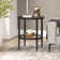 Hera 19.63'' Wide Round Side Table With Clear Glass Shelf