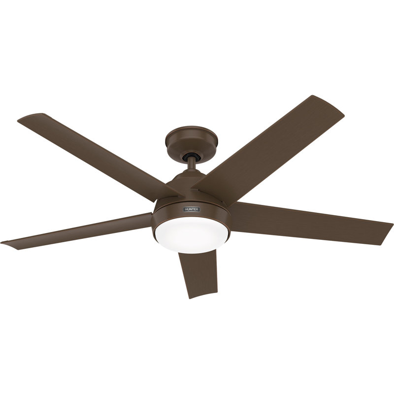 Ventilateur de plafond intérieur / extérieur moderne à 6 pales de 52 po Kennicott, Bronze mat