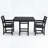 3-piece Outdoor Patio Dining Set – Square Table & 2 Armchairs – Durable Hdpe Material – For Patio/balcony/garden-400300785