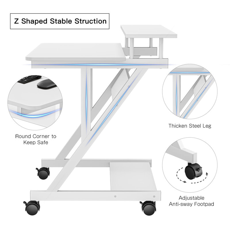 Metal Base Computer Desk