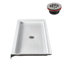 Base de douche 60 po x 30 po en alcôve en acrylique blanc brillant avec bonde centrale, bonde incluse-115184012