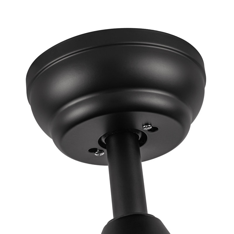 Éclairage de ventilateur de plafond à DEL intégré 44 po avec pales ABS, Noir, Noir