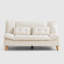Causeuse-coussin en lin et coton blanc standard-2007720478