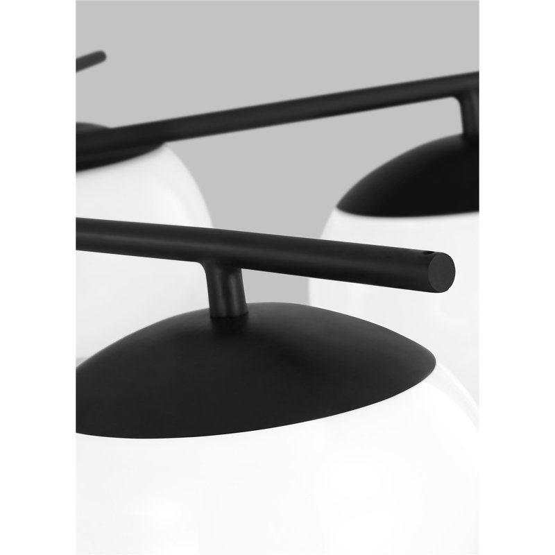 Lune 6 - Light Chandelier, Aged Iron