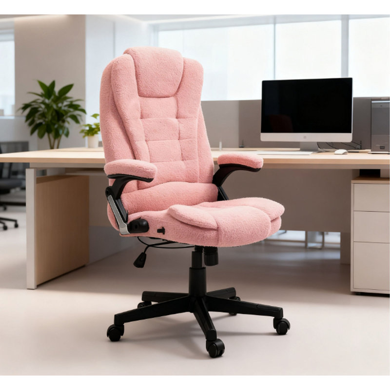 Fauteuil de bureau vibrant à haut dossier, fauteuil de bureau de direction chauffant, pour la maison et le bureau