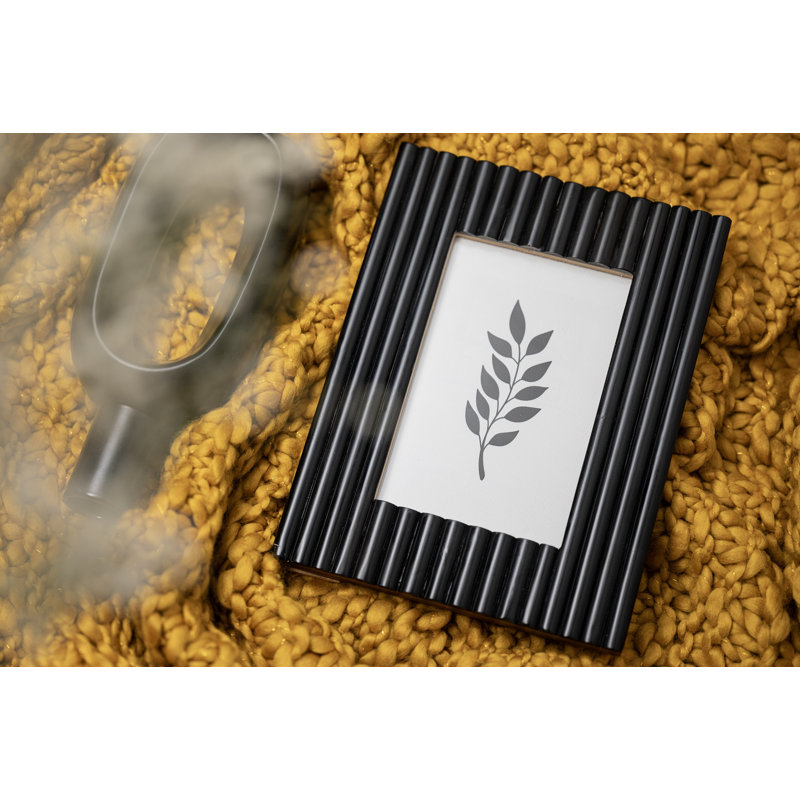 Black Resin Picture Frame, 4" W x 6" H