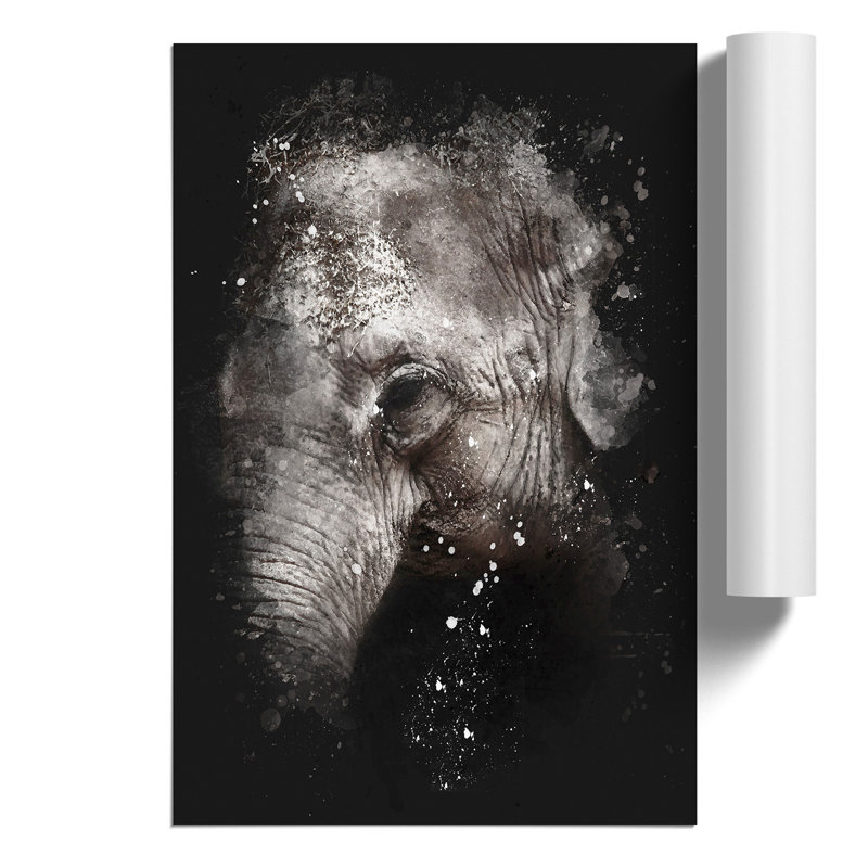 Elephant Vol.3 Paint Splash - No Frame Print, 30cm H x 21cm W x 0.1cm D