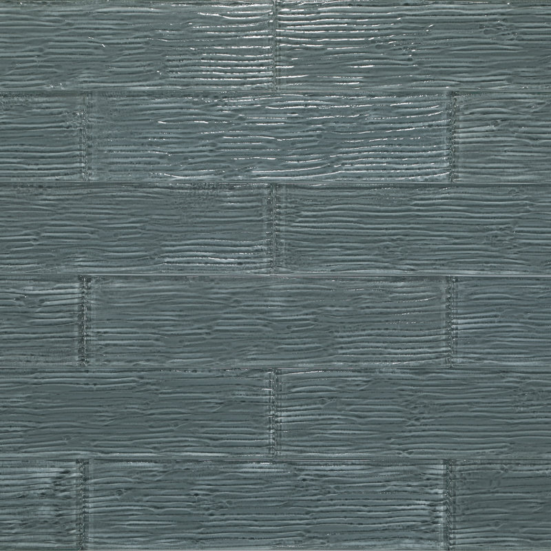Carreau de mur de style métro en verre brique 3 "x 12" Brendon, Tungstène