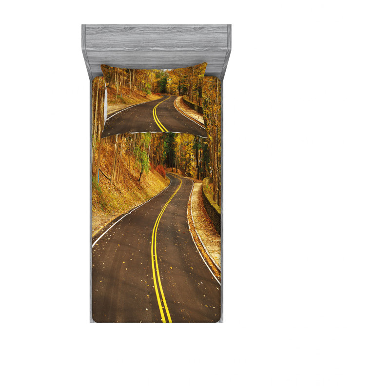 Ensemble de draps d’automne à la forêt à letchworth state, Ensemble de draps pour lit simple TG avec drap-hou