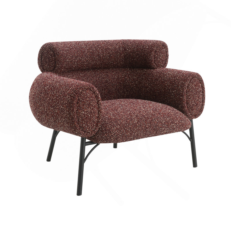 Chaise en tweed marron