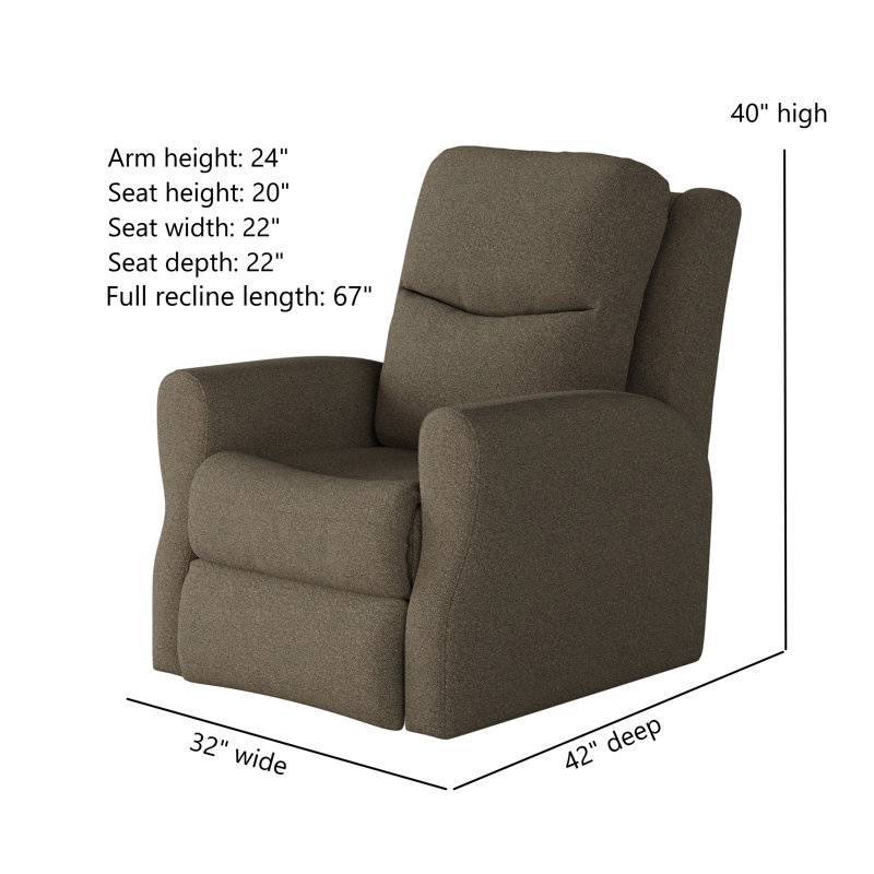 Fauteuil inclinable et pivotant Fame, Polyester brun