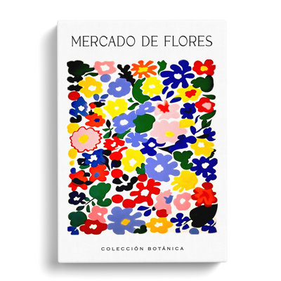 Botanical Flower Market Exhibition No.9 - Wrapped Canvas