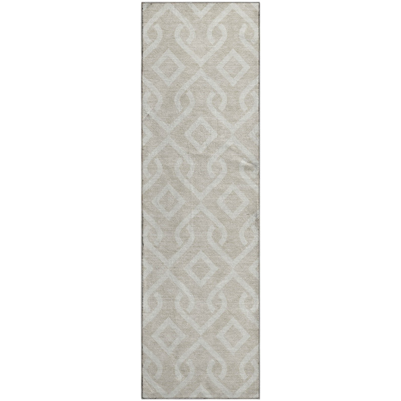 Premium Machine Washable Cerrito Beige Rug, Runner 2'3" x 7'6"