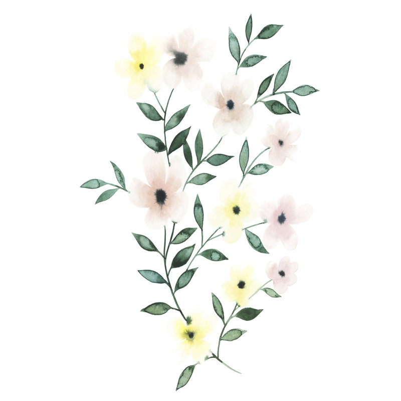 Trellis Flowers II by Grace Popp - Wrapped Canvas Painting, 46cm H x 30cm W
