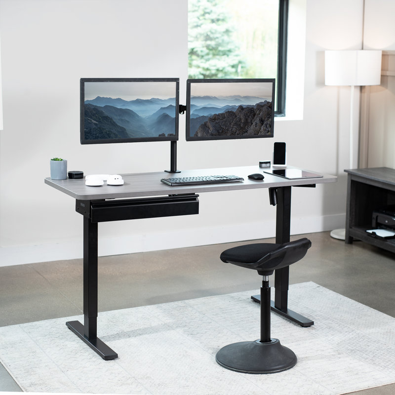 Tiroir de rangement sous le bureau VIVO, Noir