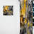Mustard Yellow And Vivid Gray V - Abstract Blackout Curtain - 1 Panel-112761530