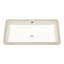 Lavabo de salle de bain rectangulaire en céramique blanche de 71 x 36 cm (28 x 14 po) rectangulaire avec trop-plein
